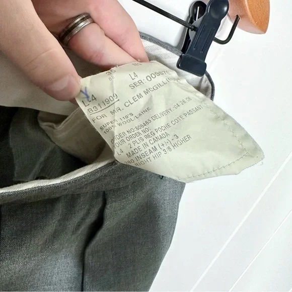 Samuelsohn Comfort Waist Super 110’s Pleated Wool Dress Pants - Picture 10 of 12